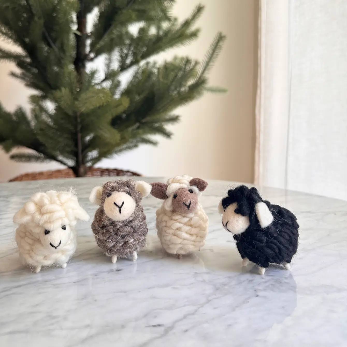 Felt Mini Sheep Table Decoration
