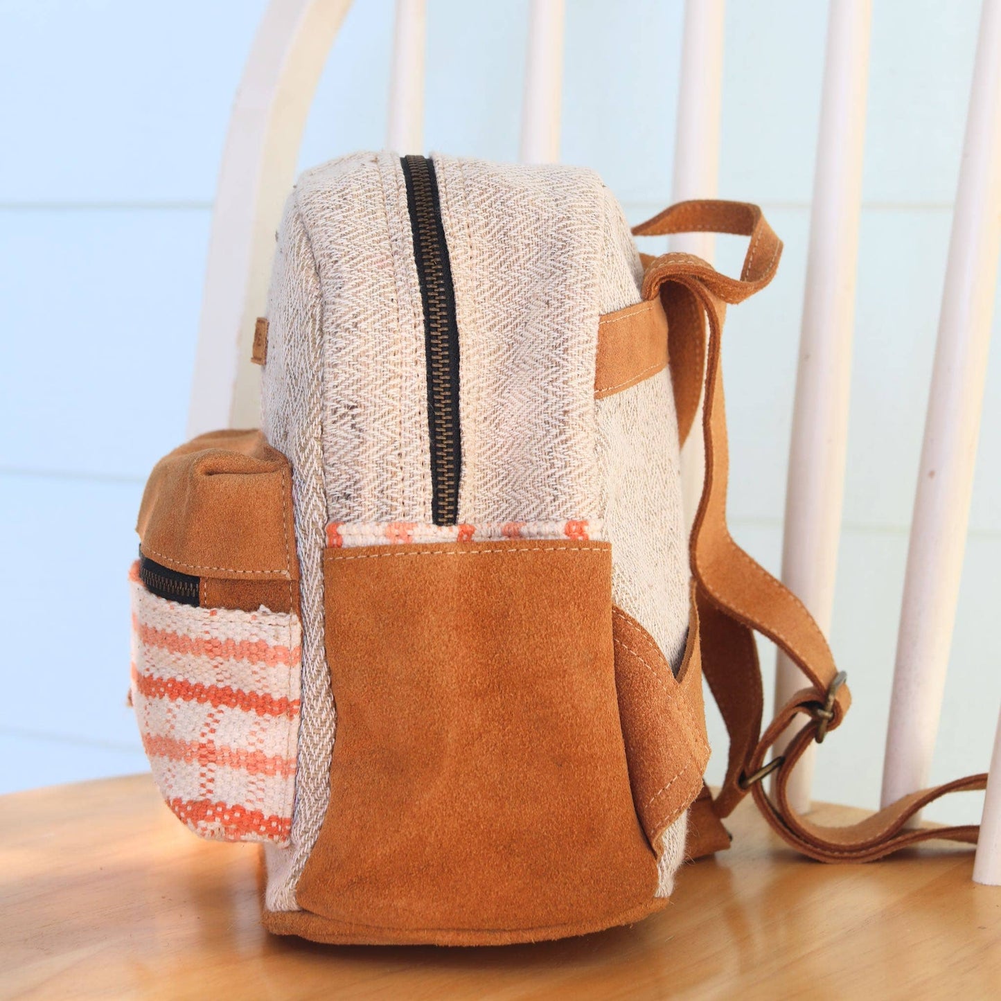 Striped Mini Backpack