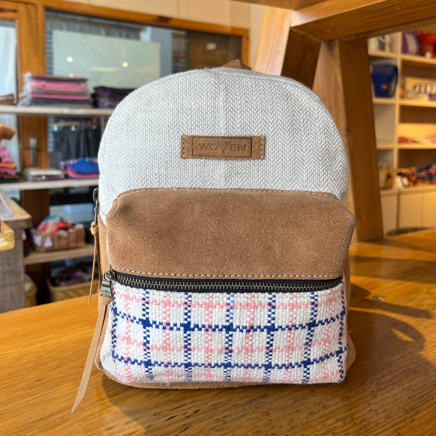 Striped Mini Backpack