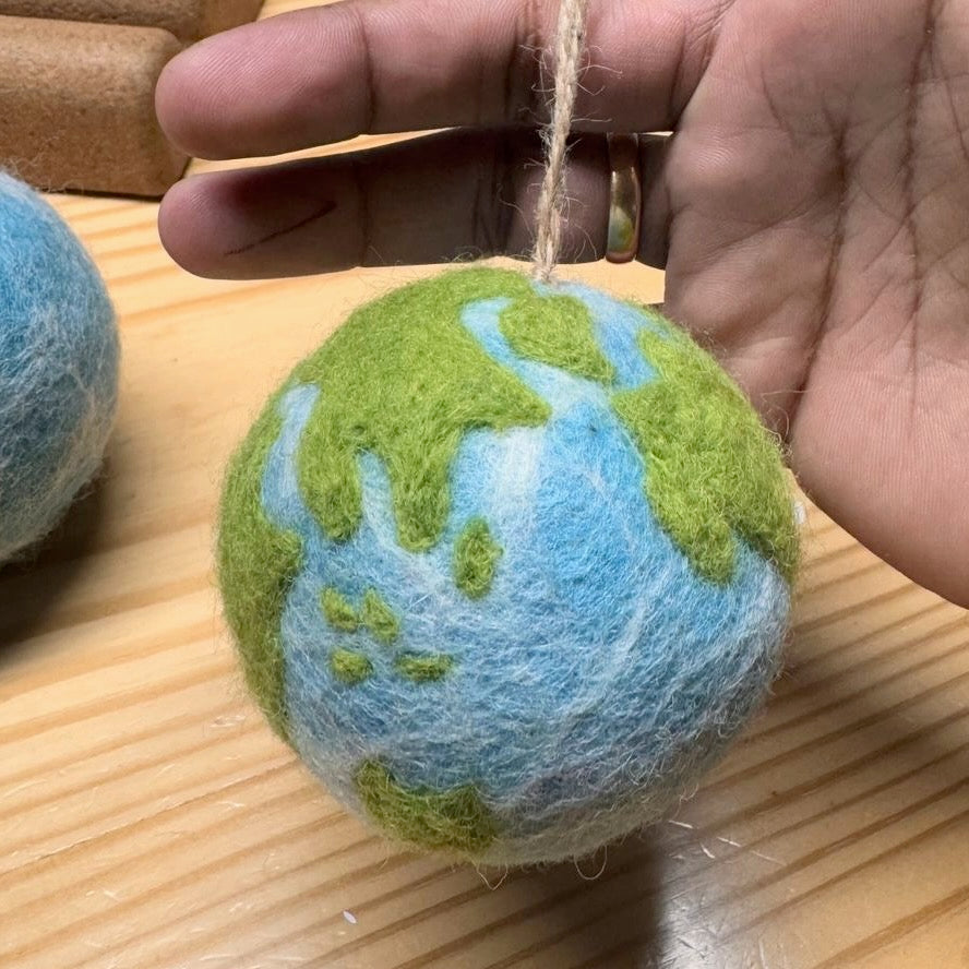 Felt Planet Keychain - For Earth Day!