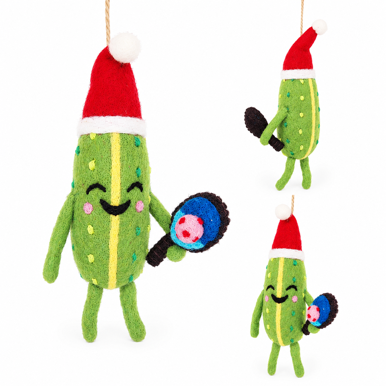 Christmas Pickle Pickleball Ornament