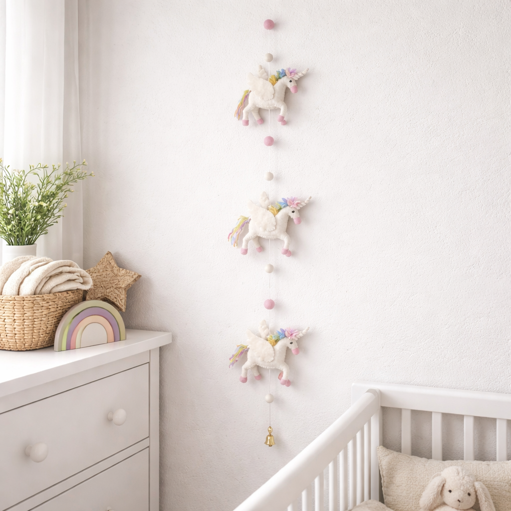 Felt Pastel Unicorn Garland