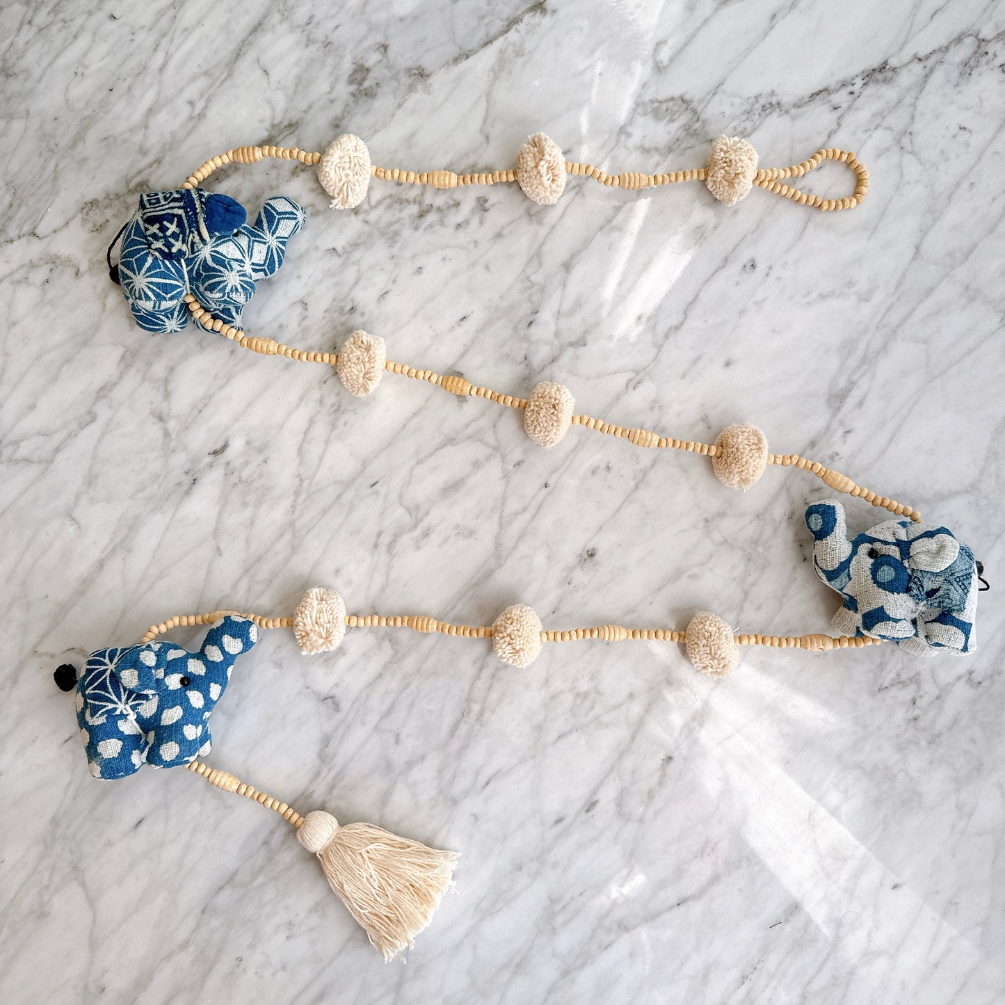 Indigo Elephant Garland