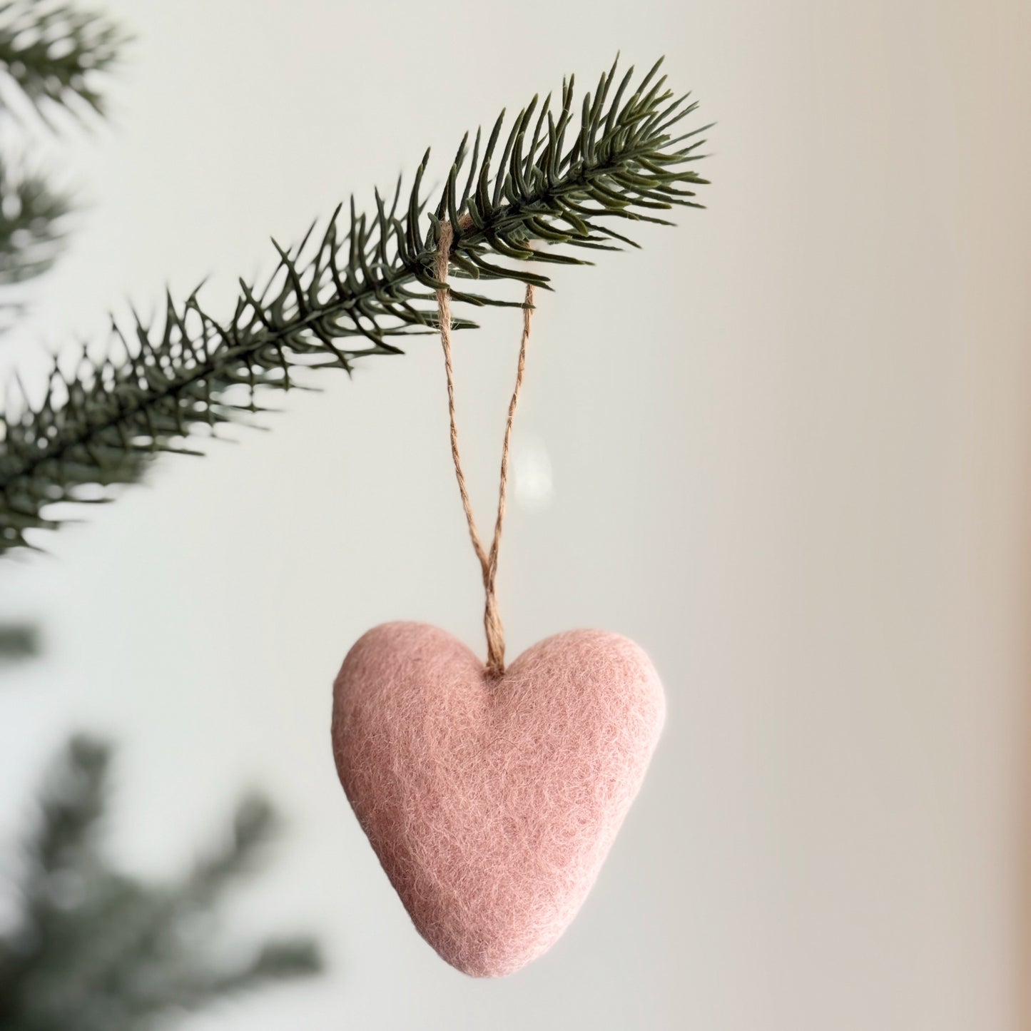 Valentine Felt Heart Ornaments – Set of 3