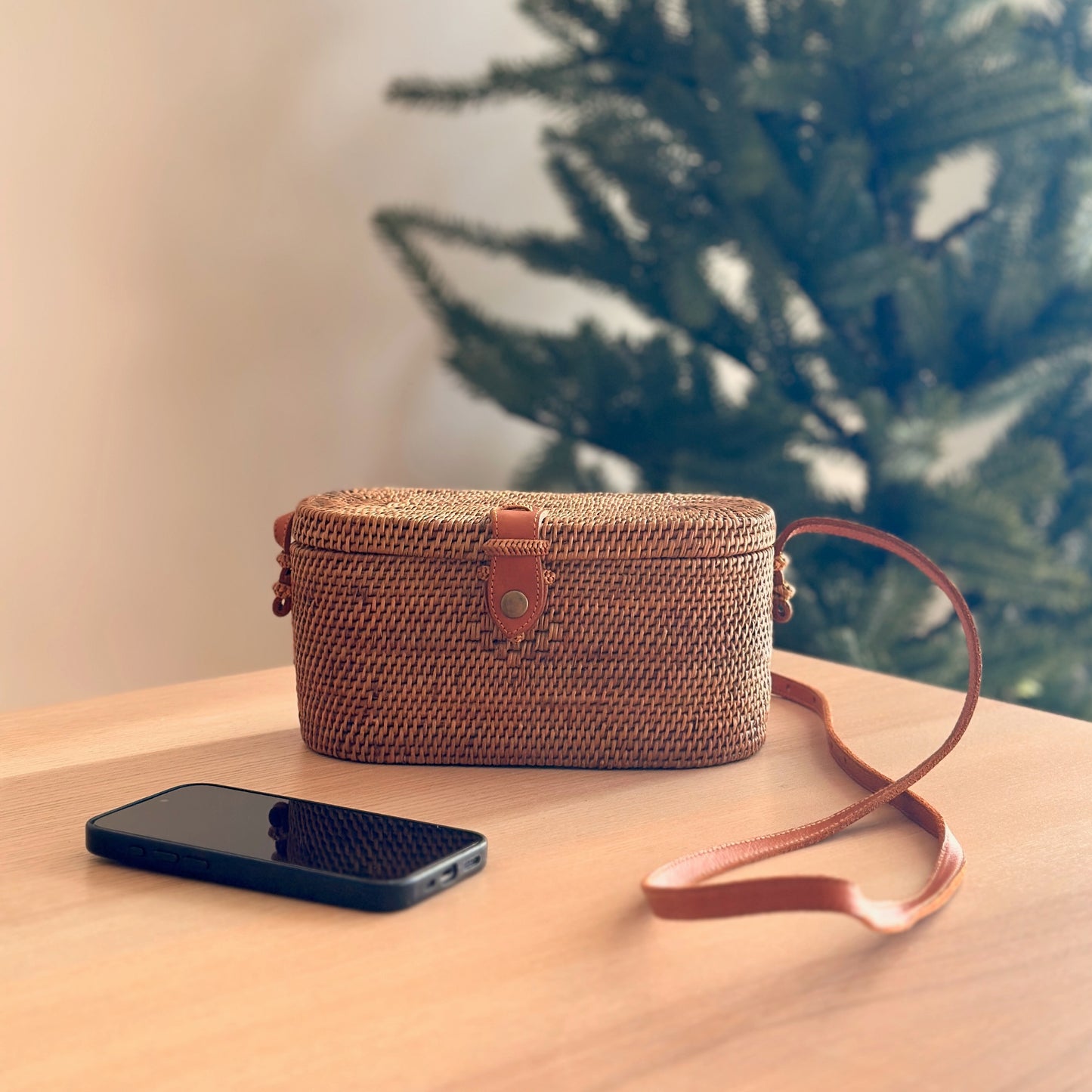 Bali Rattan Crossbody Bag - Sundung