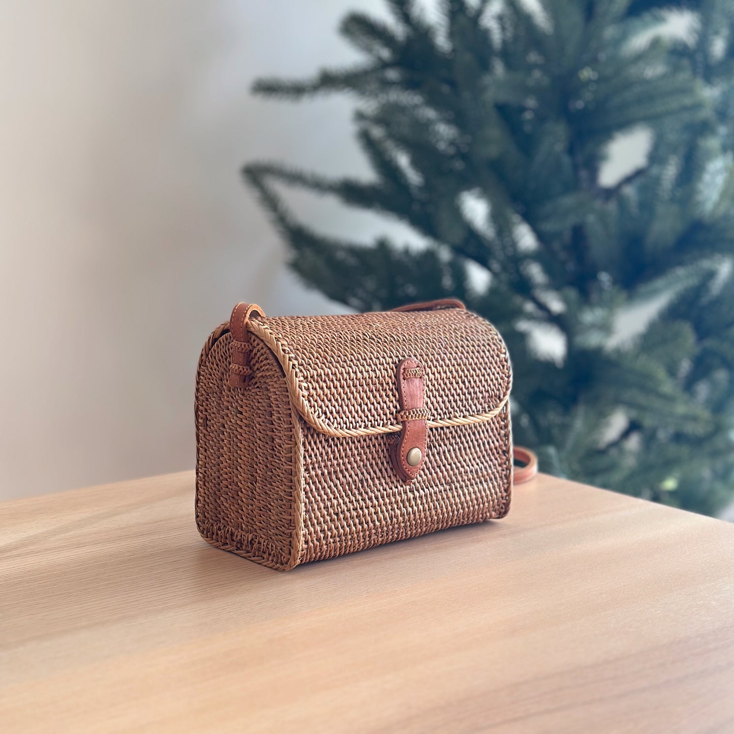Bali Rattan Crossbody Bag - Joey
