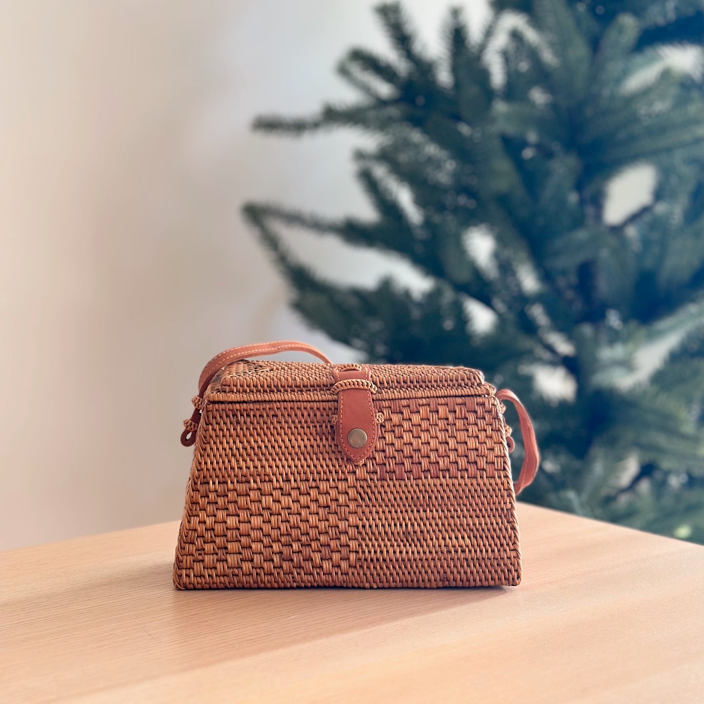 Bali Rattan Crossbody Bag - Maya