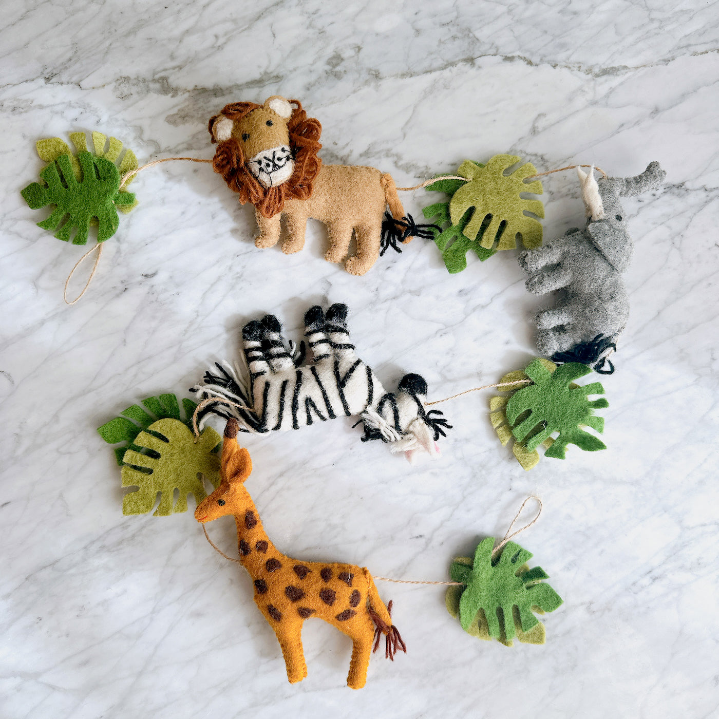 Felt Jungle Animal Garland