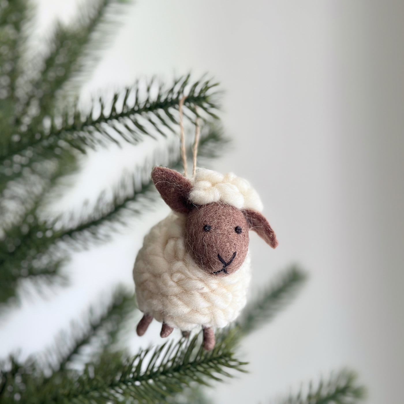 Felt Fluffy Sheep Ornament