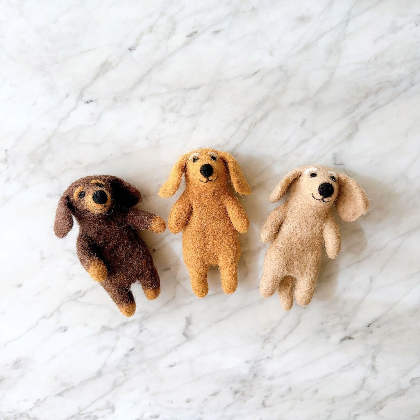 Assorted Dachshund Dog Finger Puppet - Set of 6