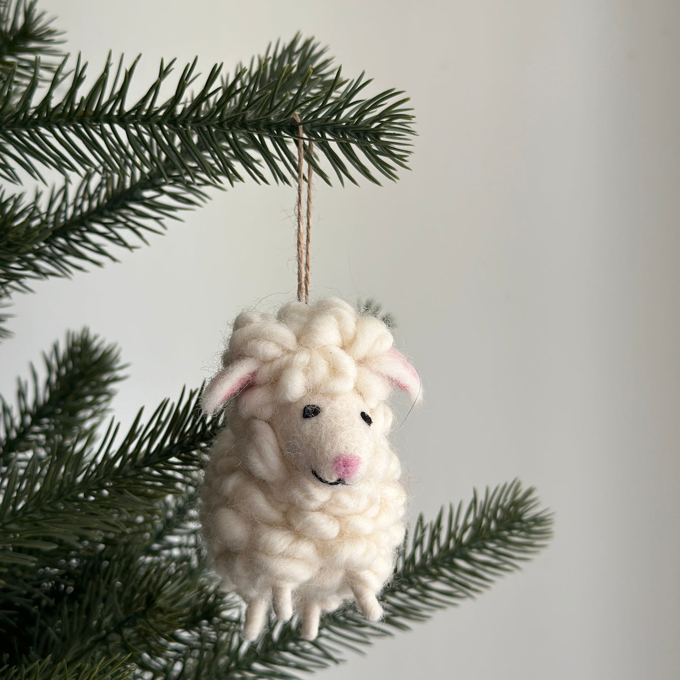 Felt Fluffy Sheep Ornament