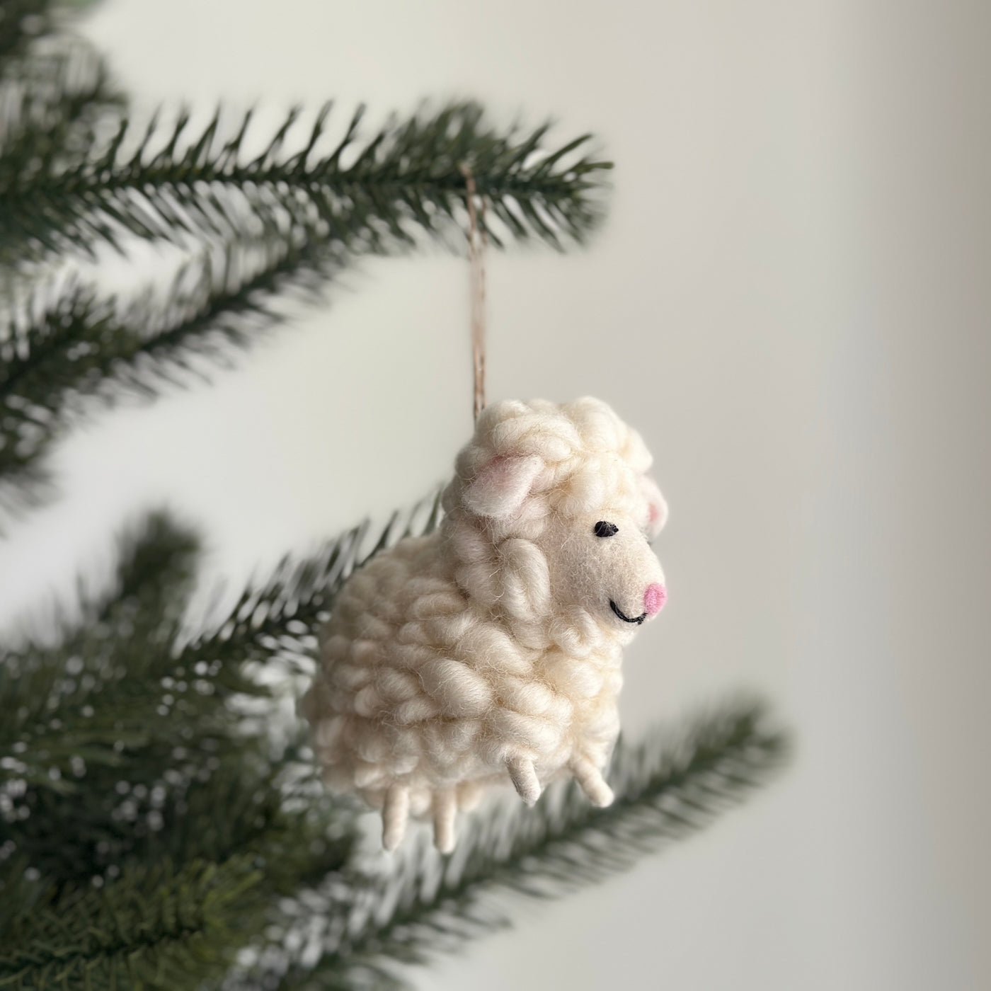 Felt Fluffy Sheep Ornament