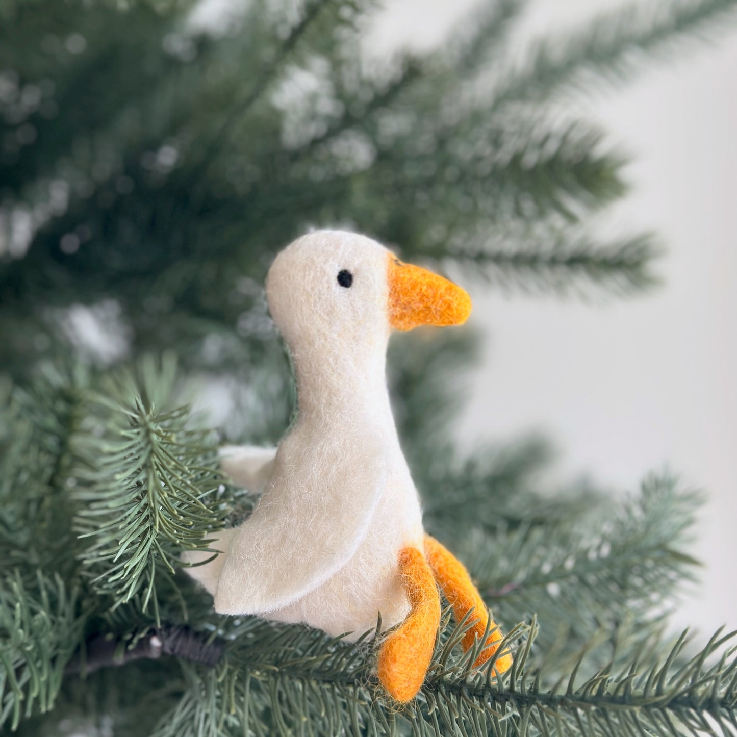 White Duck Finger Puppet