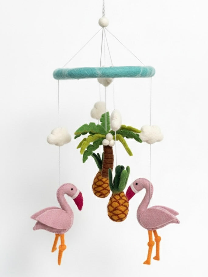 Felt Baby Mobile - Flamingo