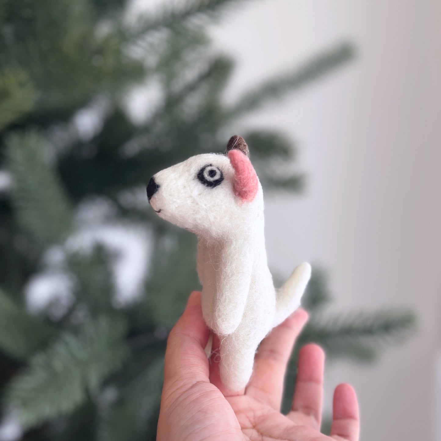 Bull Terrier Finger Puppet