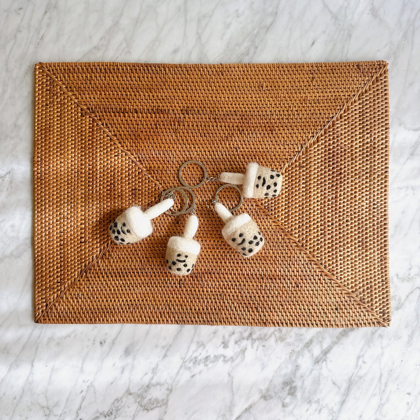 Felt Keychain - Boba Tea