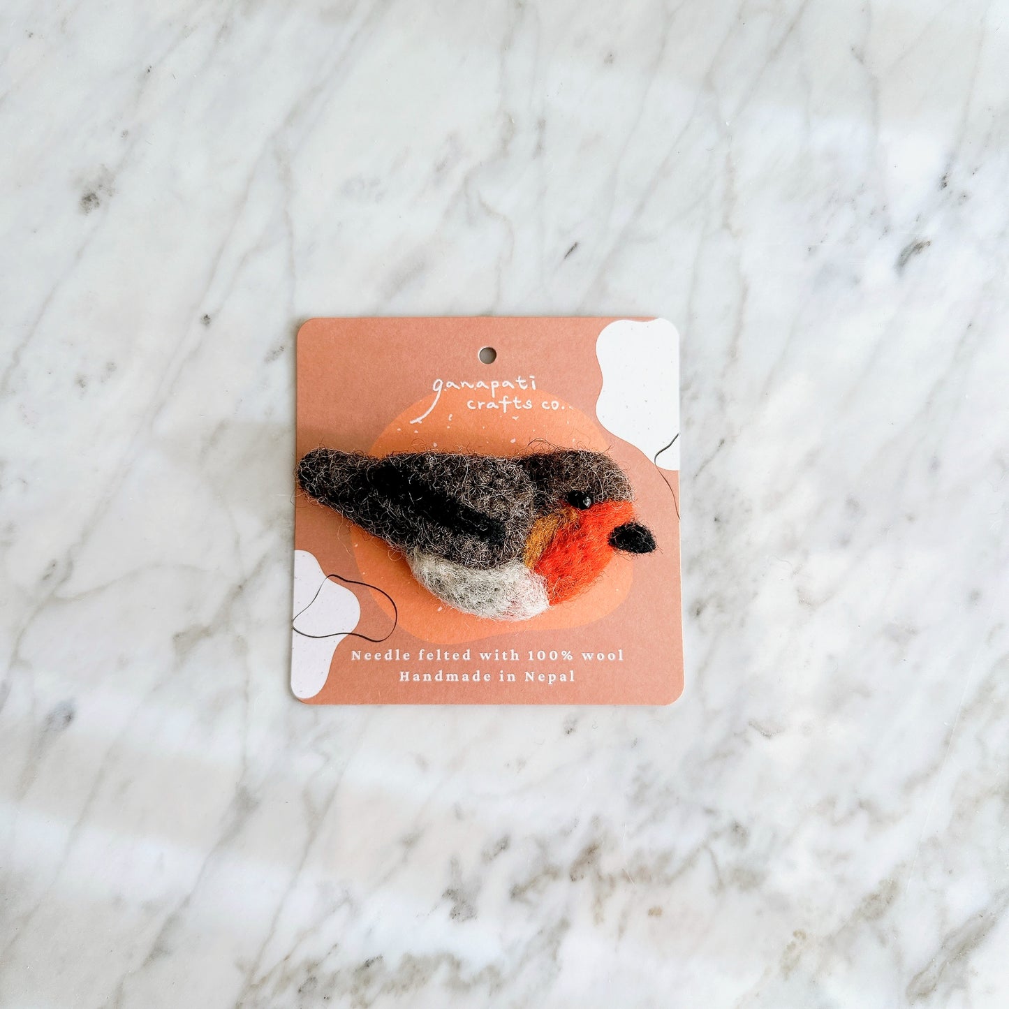 Felted Bird Brooch