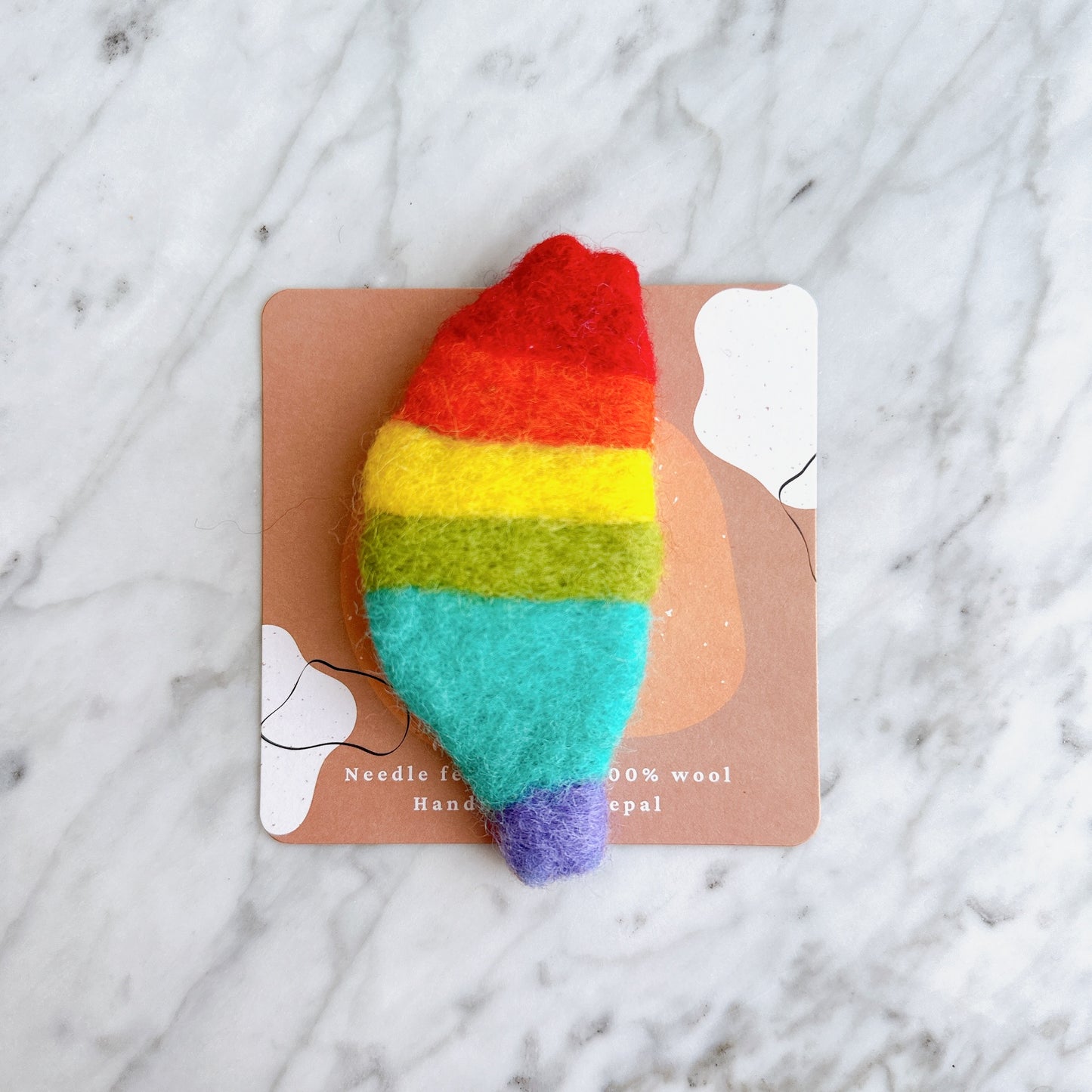 Felt Rainbow Taiwan Brooch