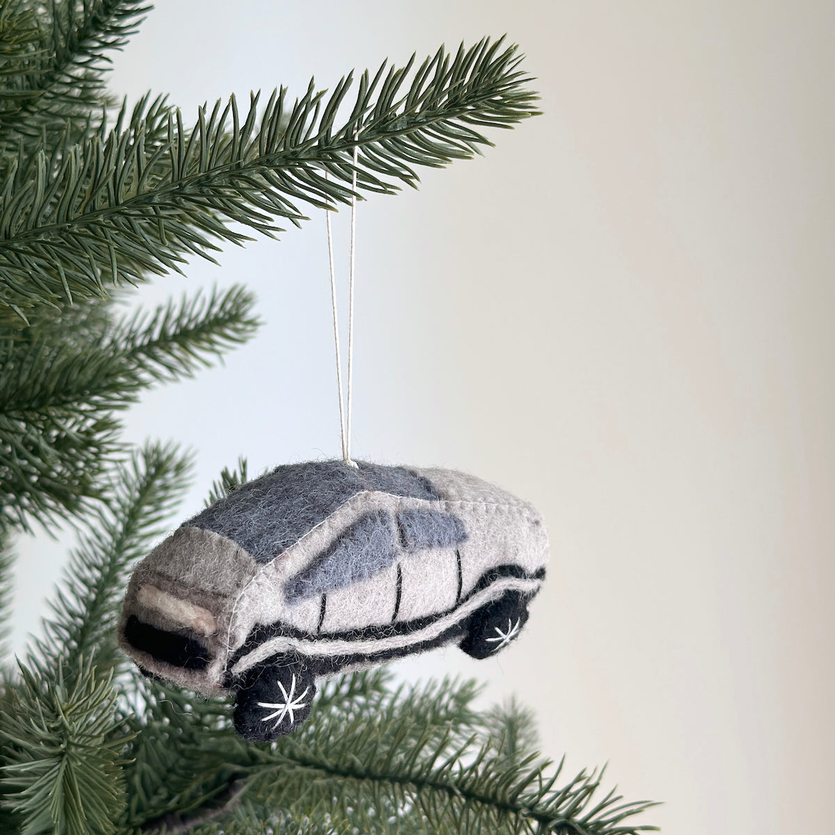 Felt Christmas Ornament Set of 5 - Holiday Vehicles