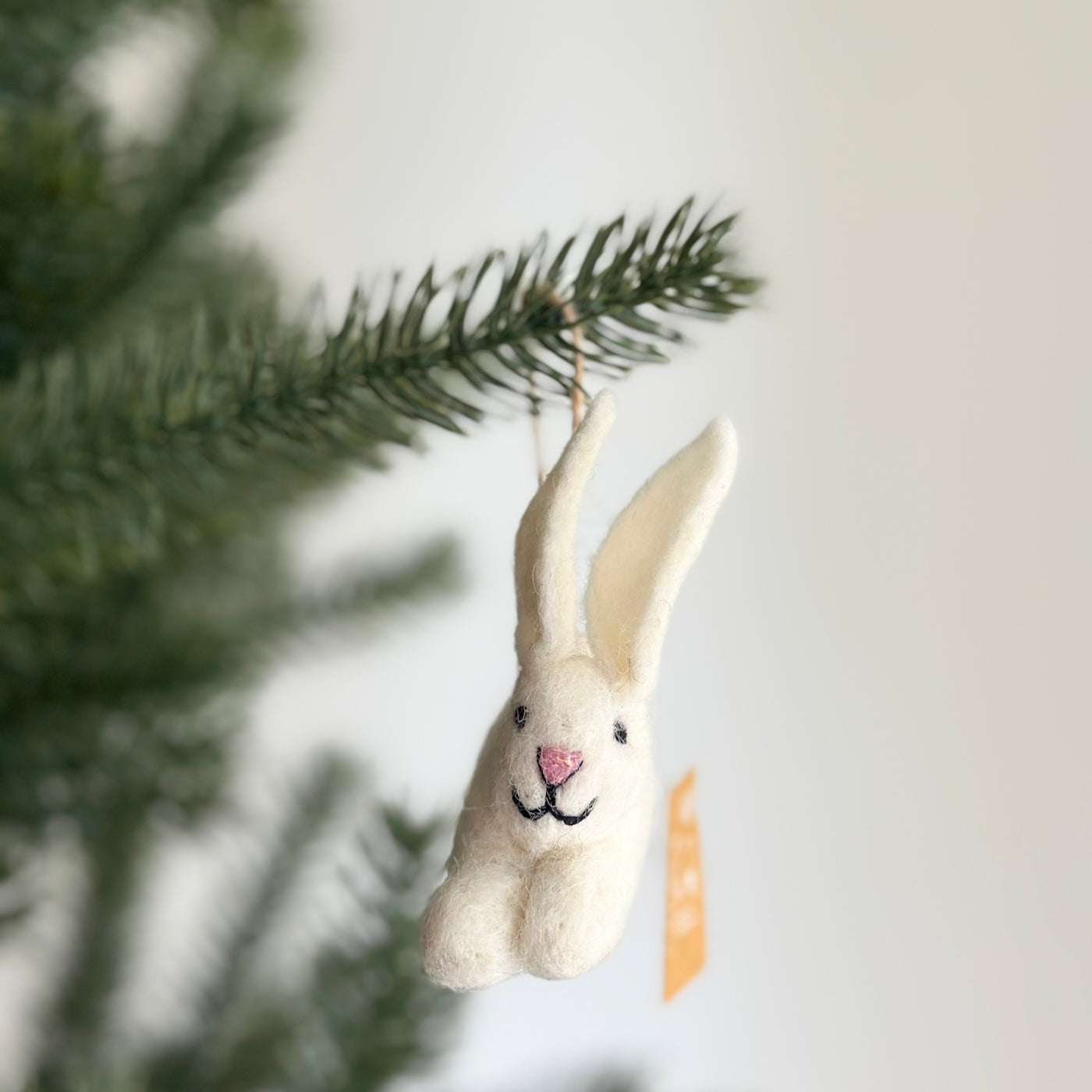 White Bunny Ornament