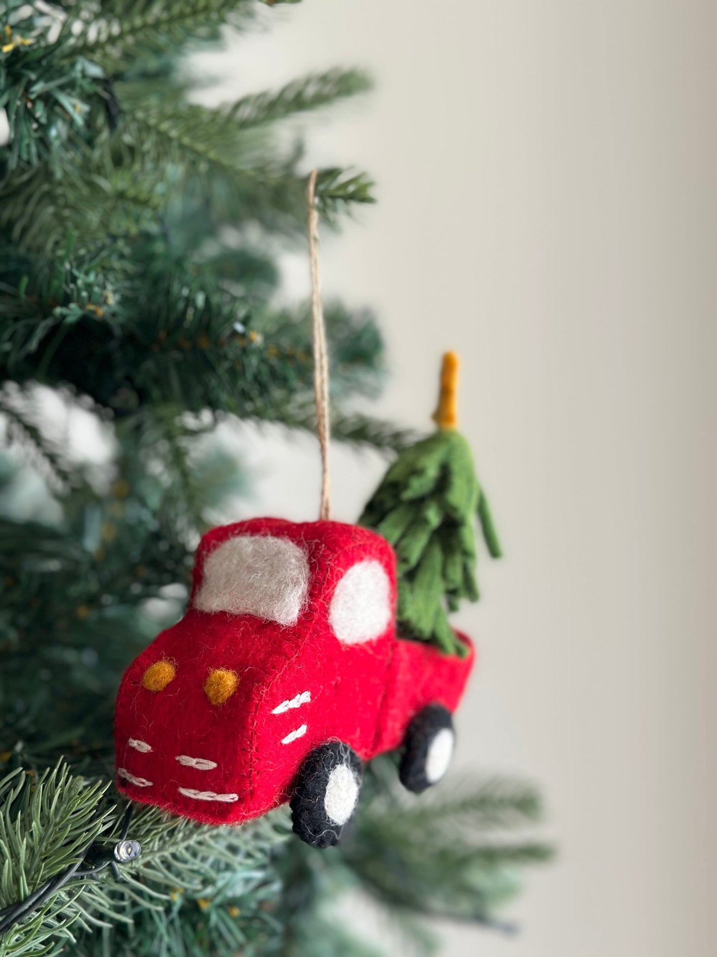 Felt Christmas Ornament Set of 5 - Holiday Vehicles