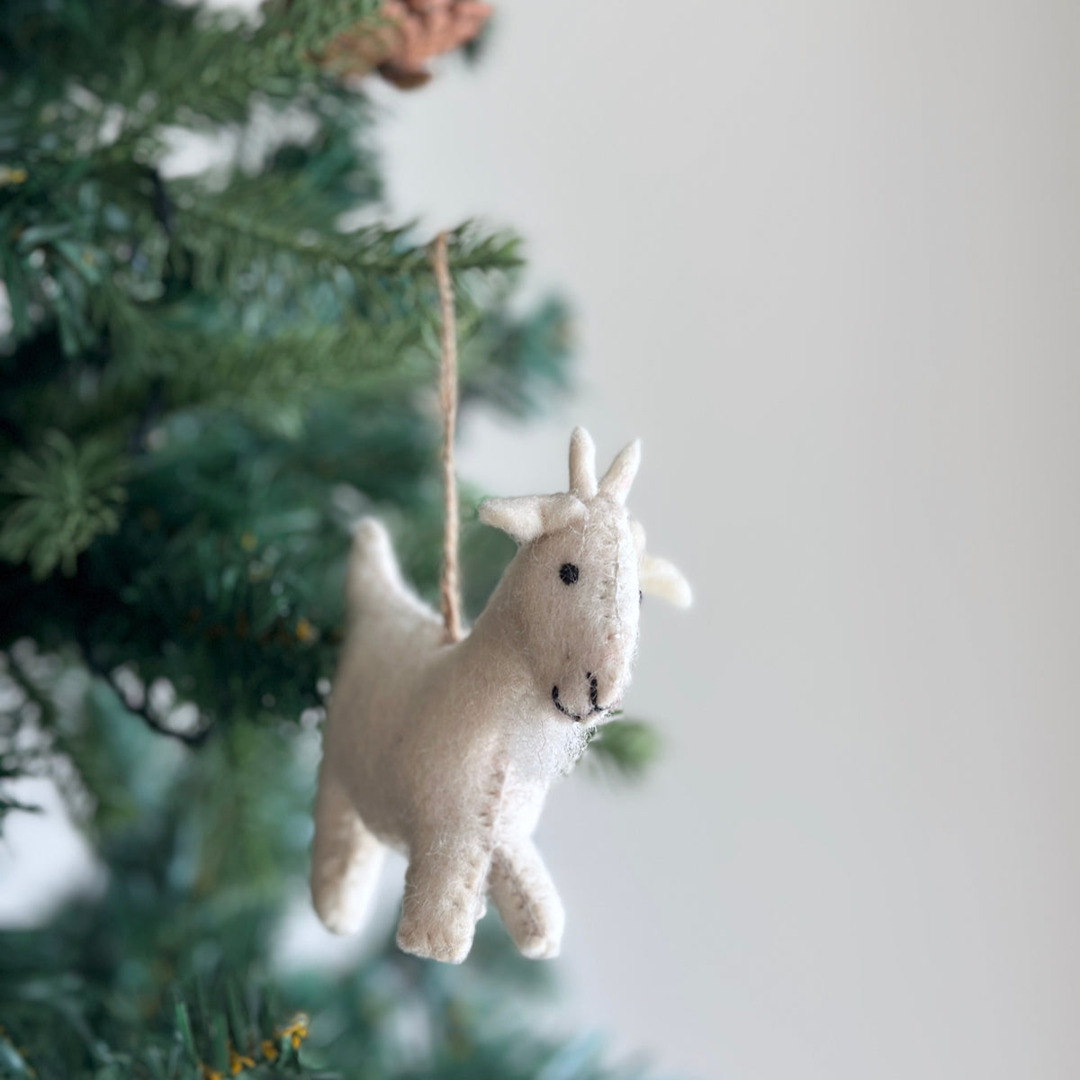 Felt Christmas Ornaments Set of 7 - Cute Farm Animal