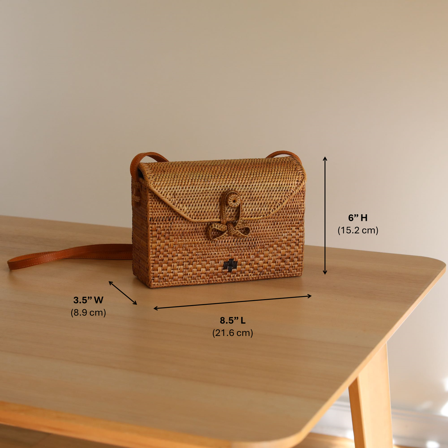 Bali Rattan Crossbody Bag - Postman Messenger Bag