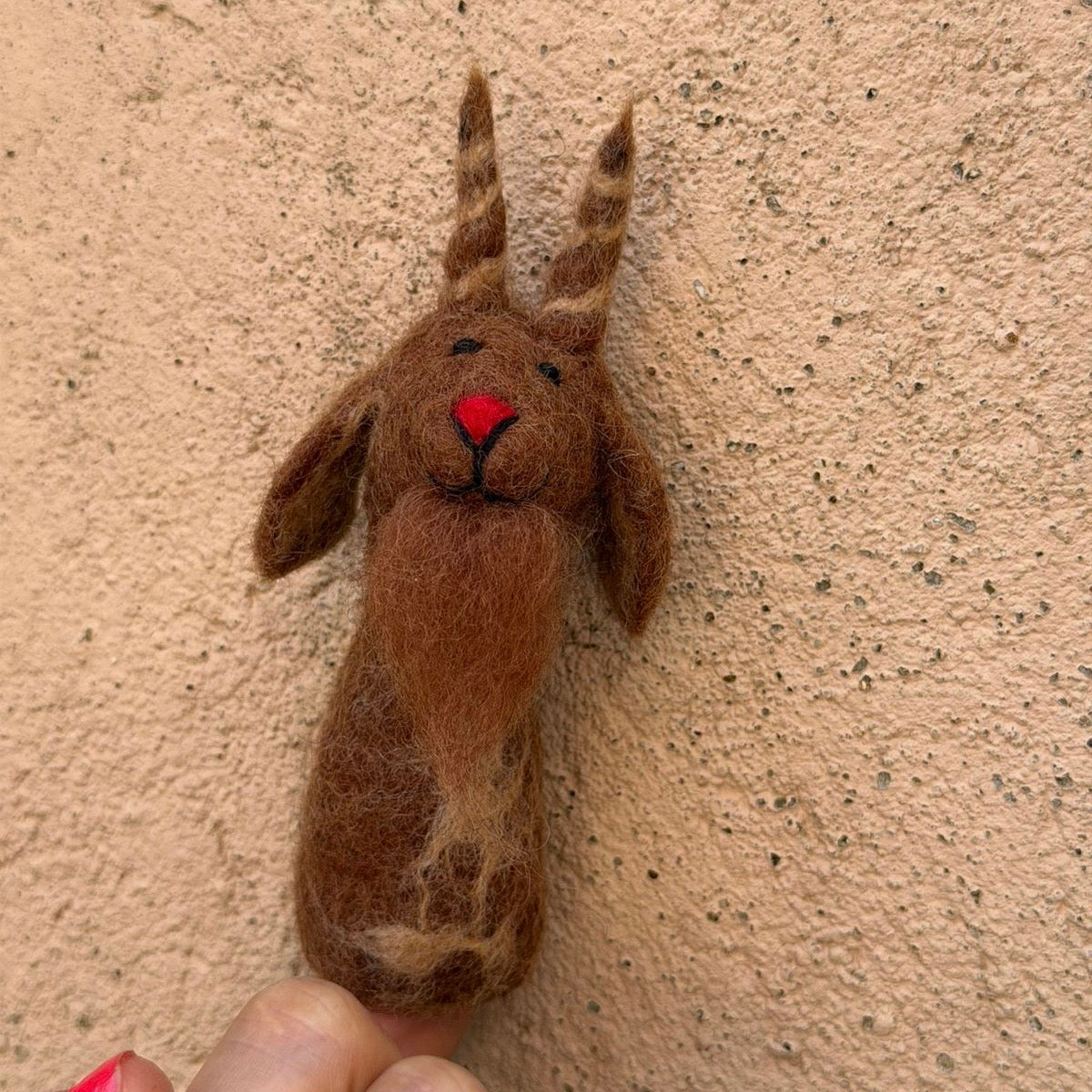 White Goat Finger Puppet