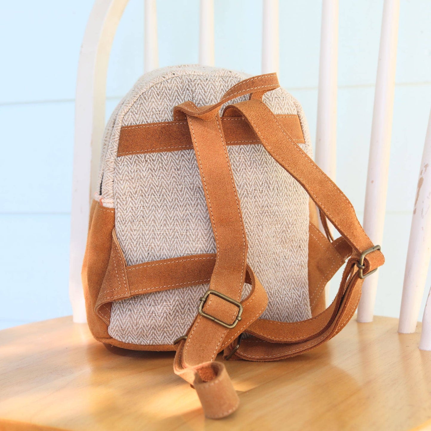 Striped Mini Backpack