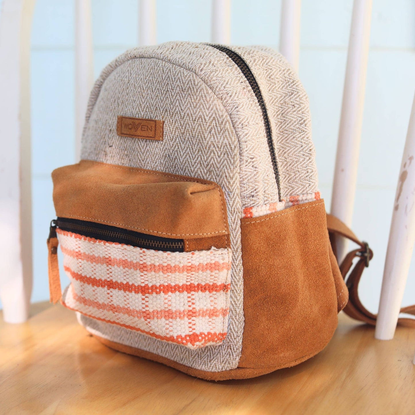 Striped Mini Backpack