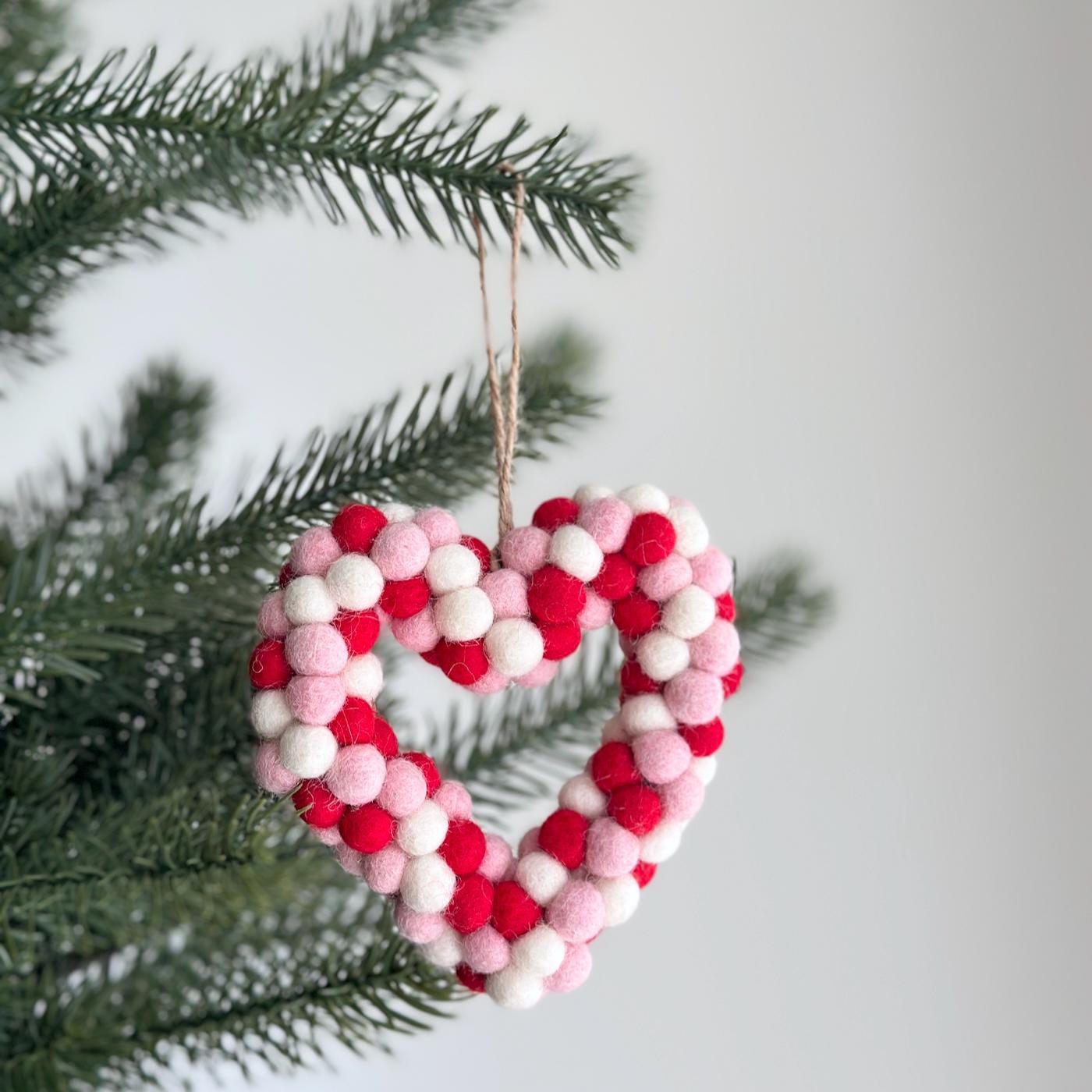Valentine's Love Wreath Ornament, Valentine's Gift, Gifts For Him, Fair Trade Ornament, Hanging Decorations, Xmas Ornaments
