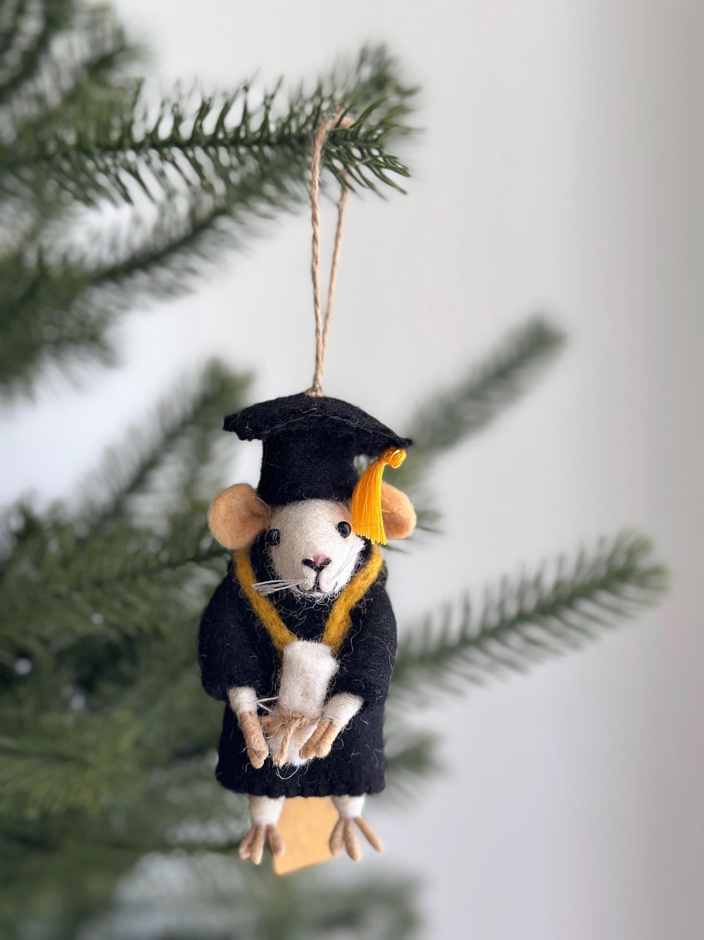 Felt Santa Mouse Ornament, Felt Mice Miniature, Collectible Mouse, Felt Toy, Pretend Play, Gifts For Kids, Christmas Stocking Stuffers