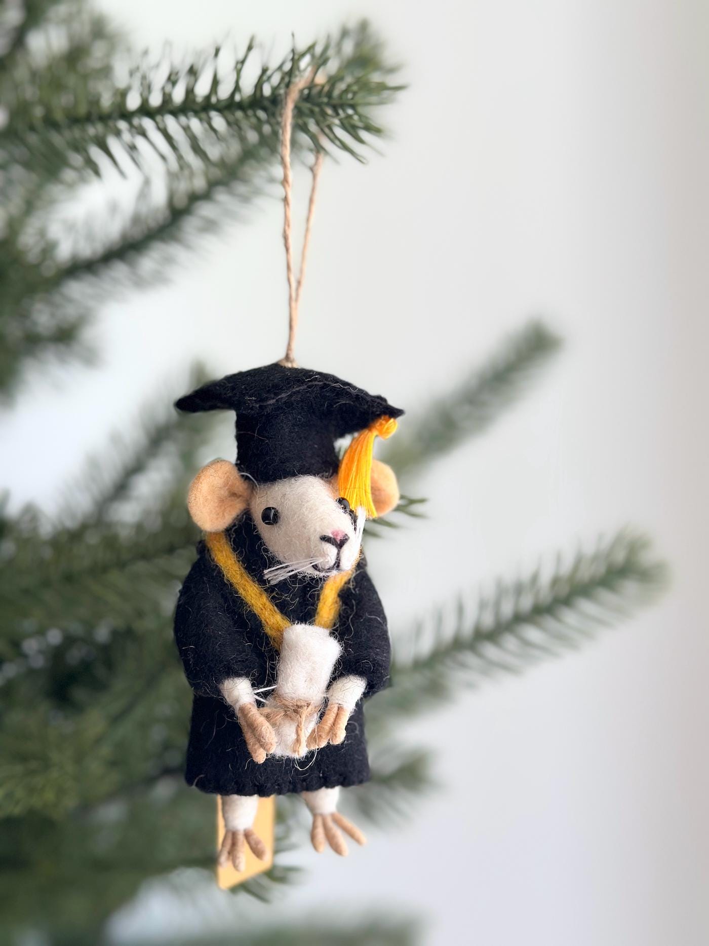 Felt Santa Mouse Ornament, Felt Mice Miniature, Collectible Mouse, Felt Toy, Pretend Play, Gifts For Kids, Christmas Stocking Stuffers