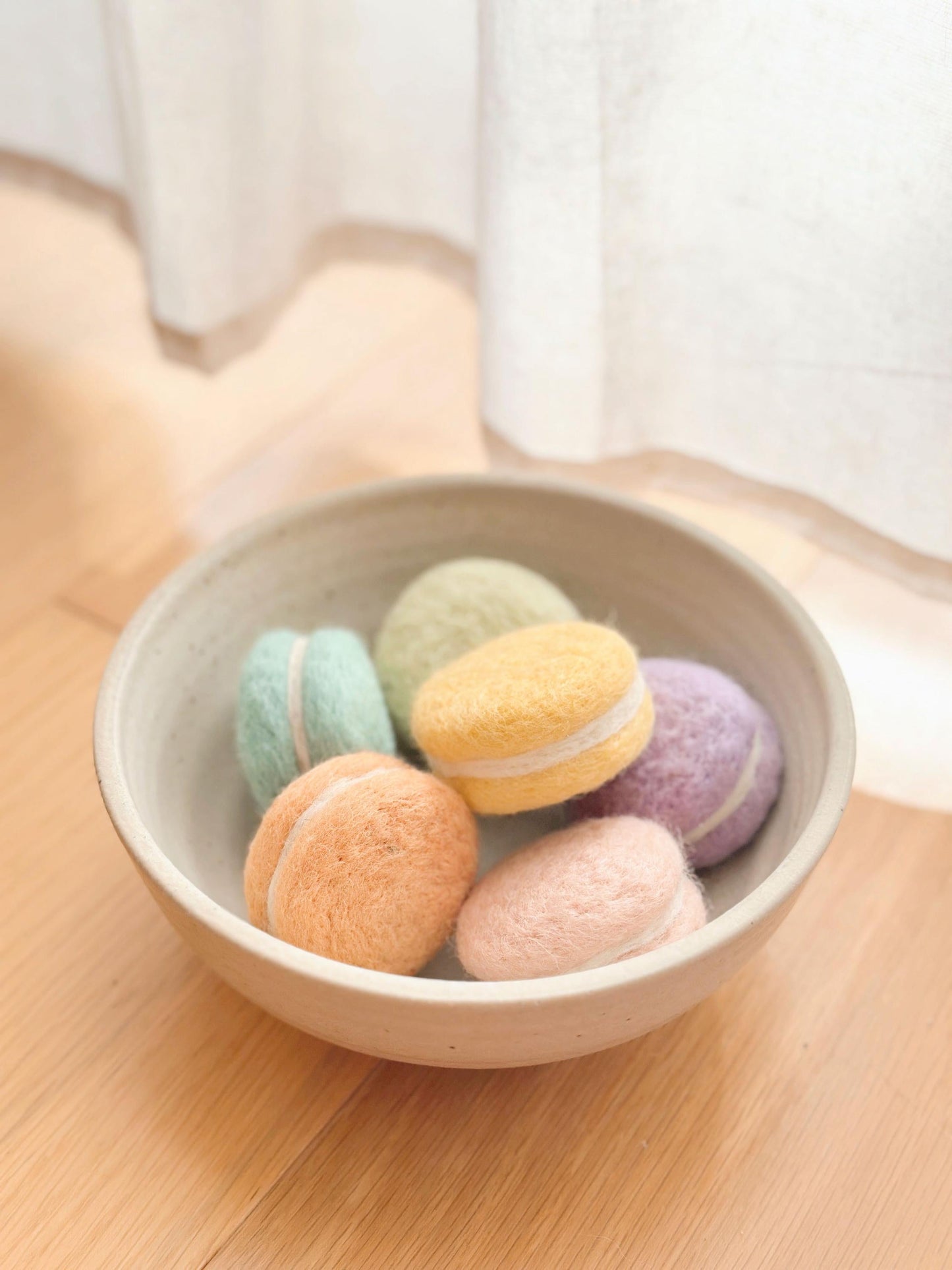 Felt Macarons, Set of 6 Easter Macarons, Pastel Macarons, Felt Play Food Felt Desserts - Ganapati Crafts Co.