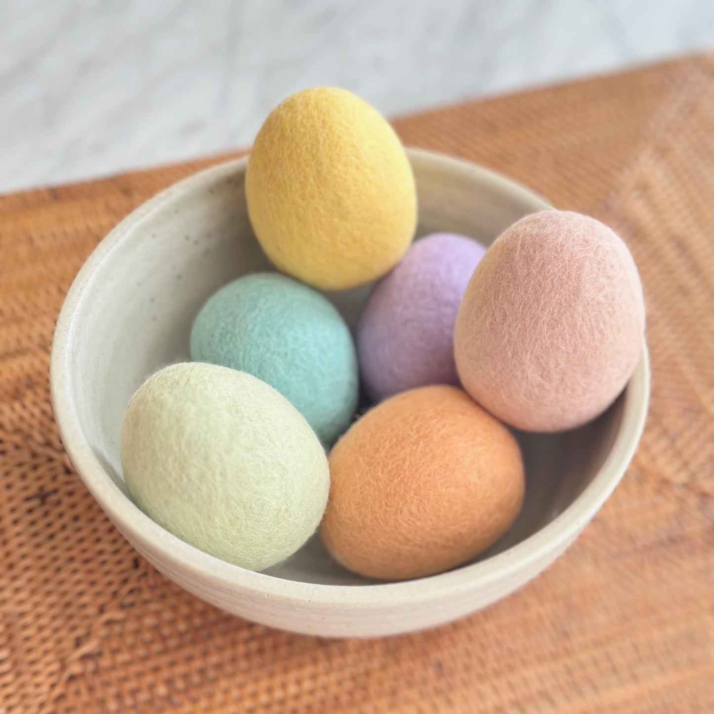 Felt Easter Egg, Pastel Egg, Easter Egg Hunt, 100% Wool Felt Play Food, Set of 6 Easter Egg, Photo Prop