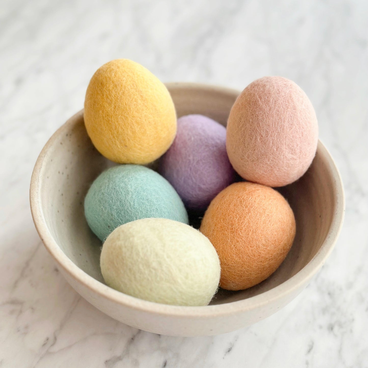 Felt Easter Egg, Pastel Egg, Easter Egg Hunt, 100% Wool Felt Play Food, Set of 6 Easter Egg, Photo Prop