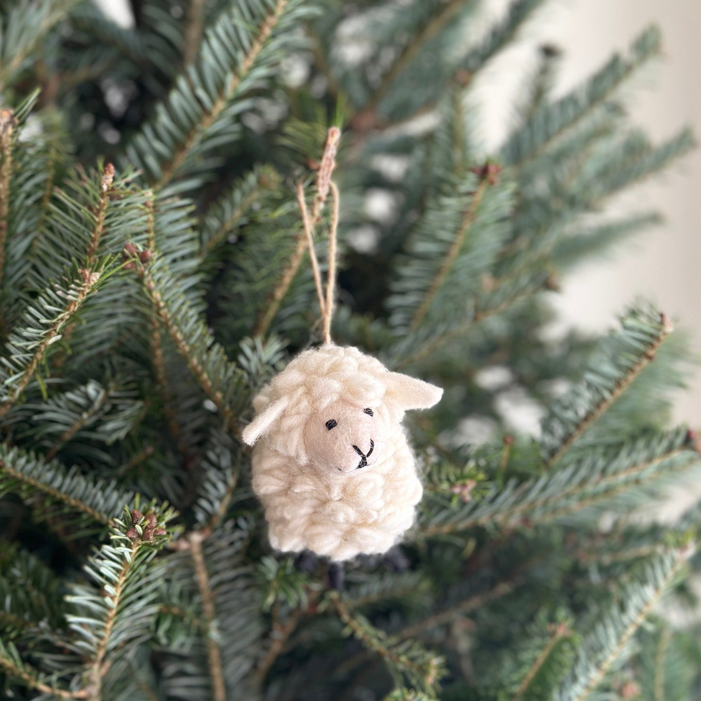 Felt Christmas Ornaments Set of 7 - Cute Farm Animal