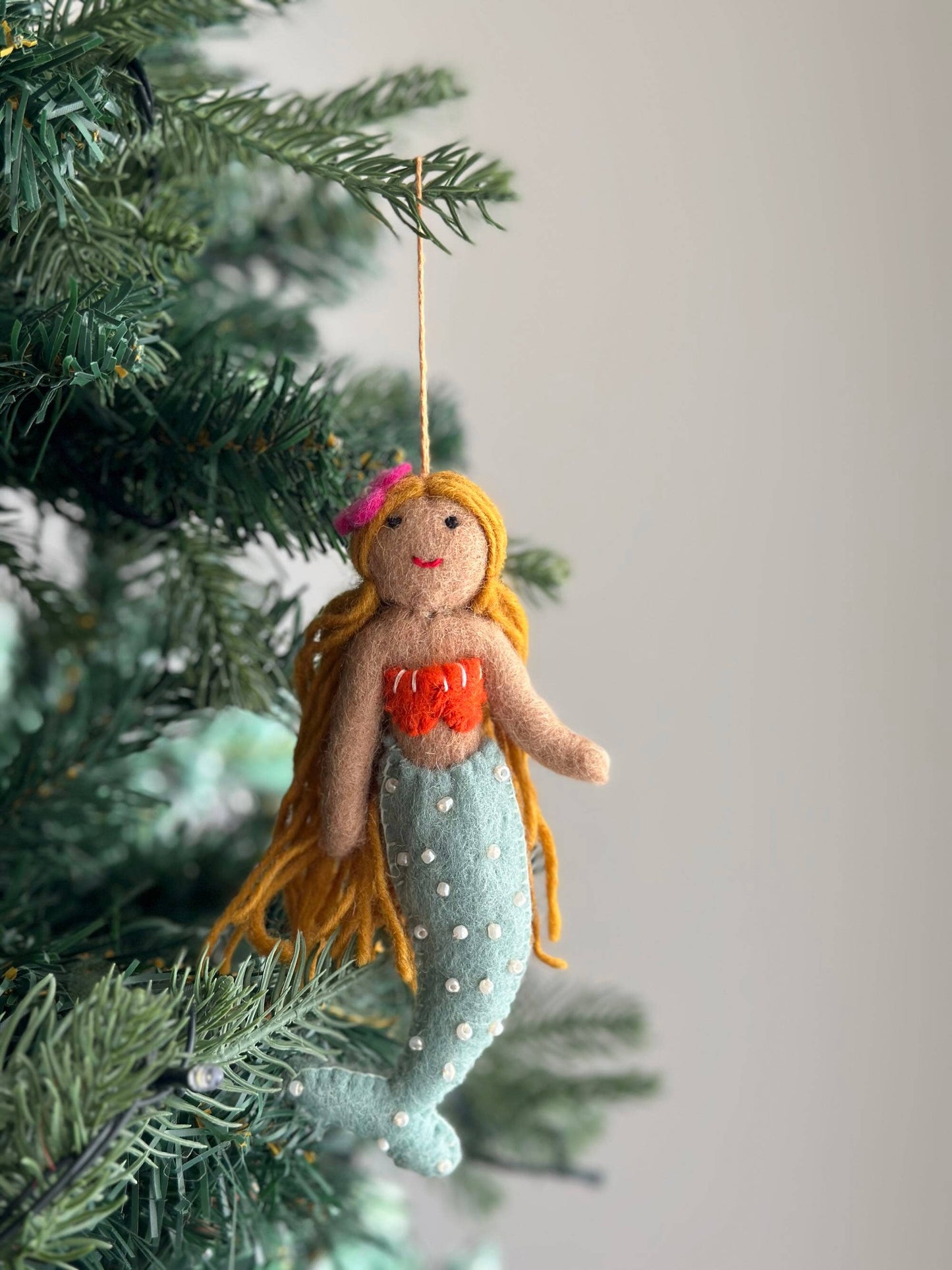 Felt Ornament - Blond Mermaid