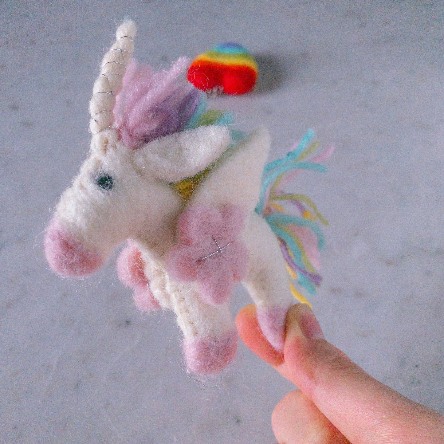 Felt Keychain - Pastel Unicorn