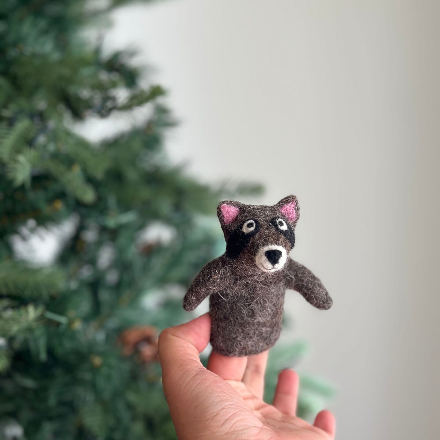 Felt Finger Puppet - Raccoon