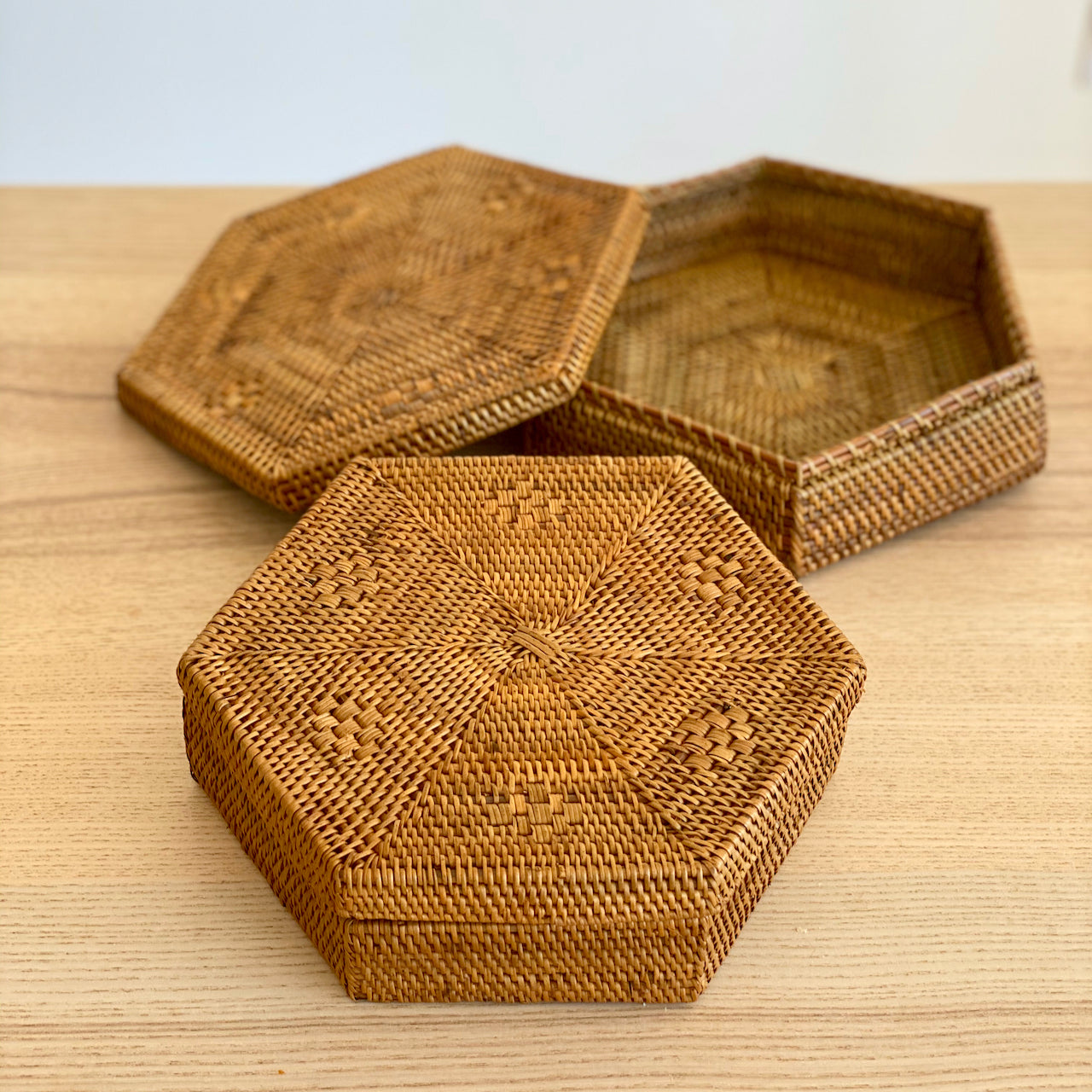 Bali Hexagon Rattan Box