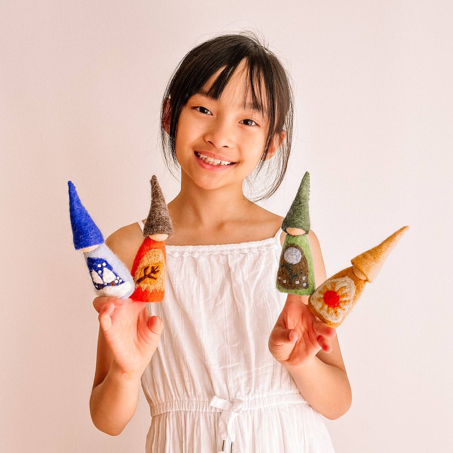 Felt Four Season Gnomes Finger Puppet - Set of 4