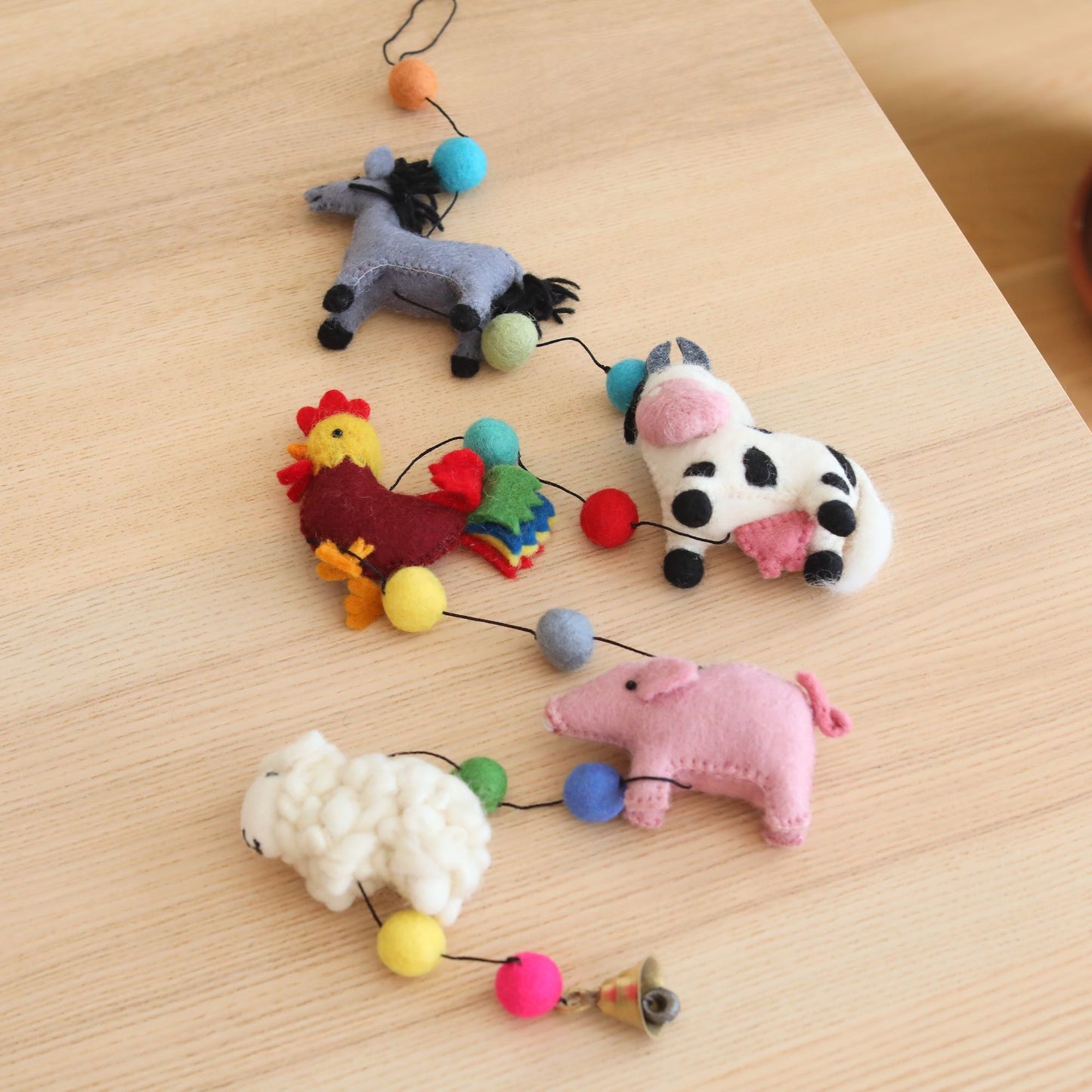 Felt Farmland Animal Garland