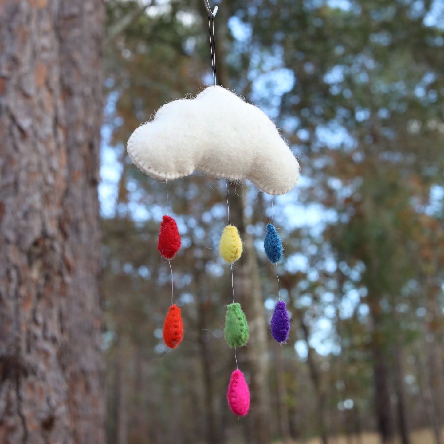 Felt Rainbow Rain Garland
