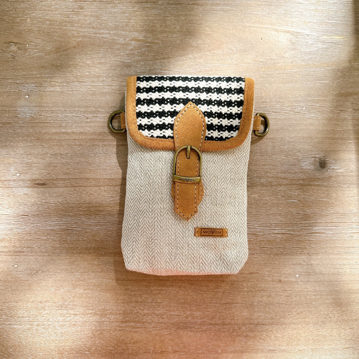 Woven Phone Bag - Houndstooth