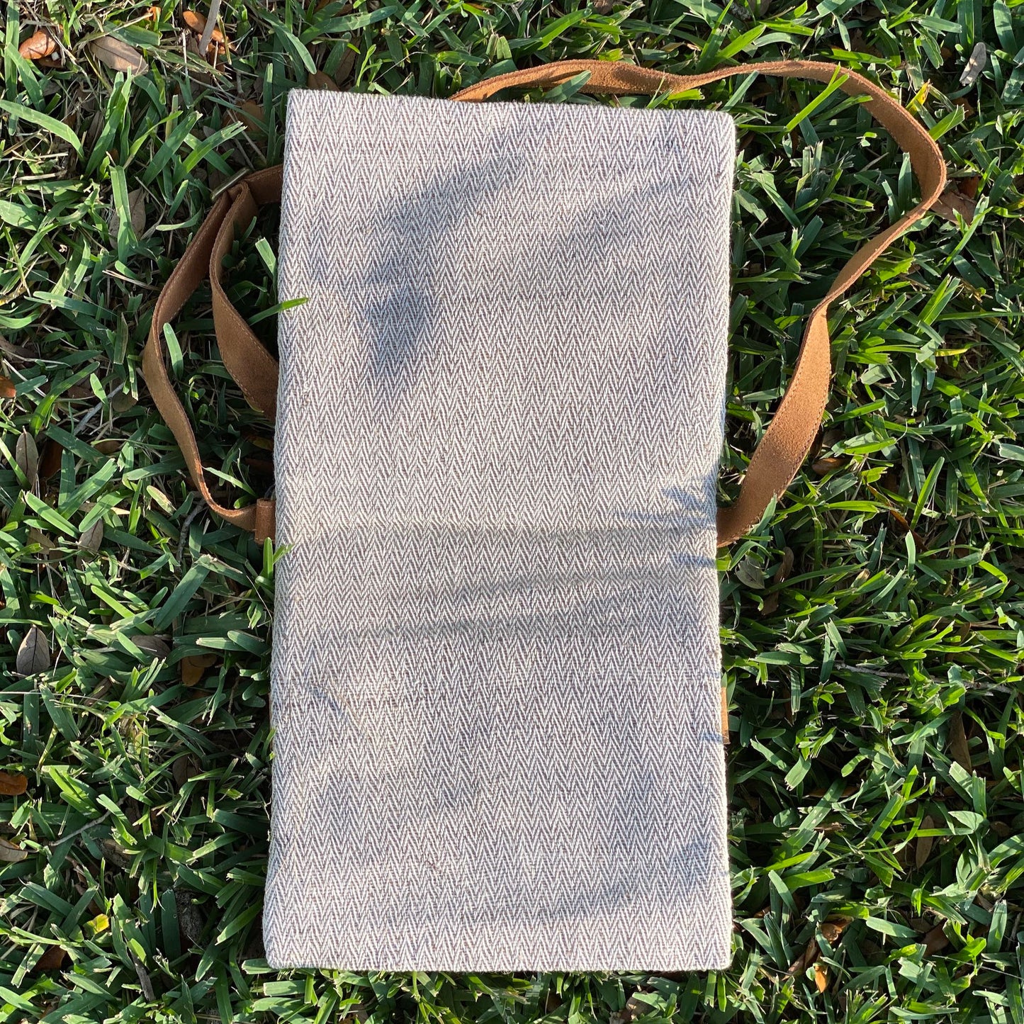 Woven Double Sided Bag - Black Houndstooth