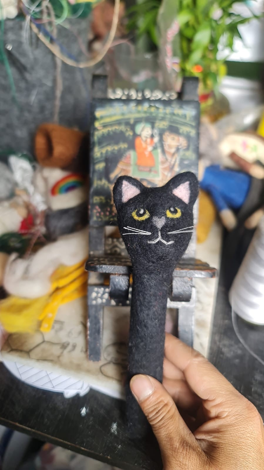 Felt Black Cat Pen Cover