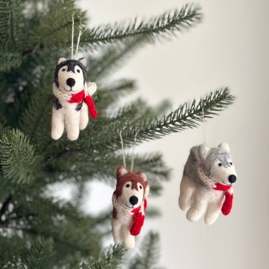Felt Ornament - 2025 Husky