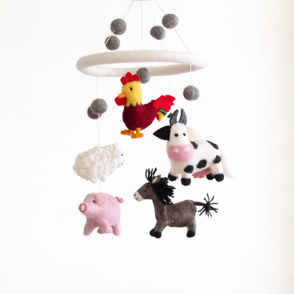 Felt Baby Mobile - Farm Animal