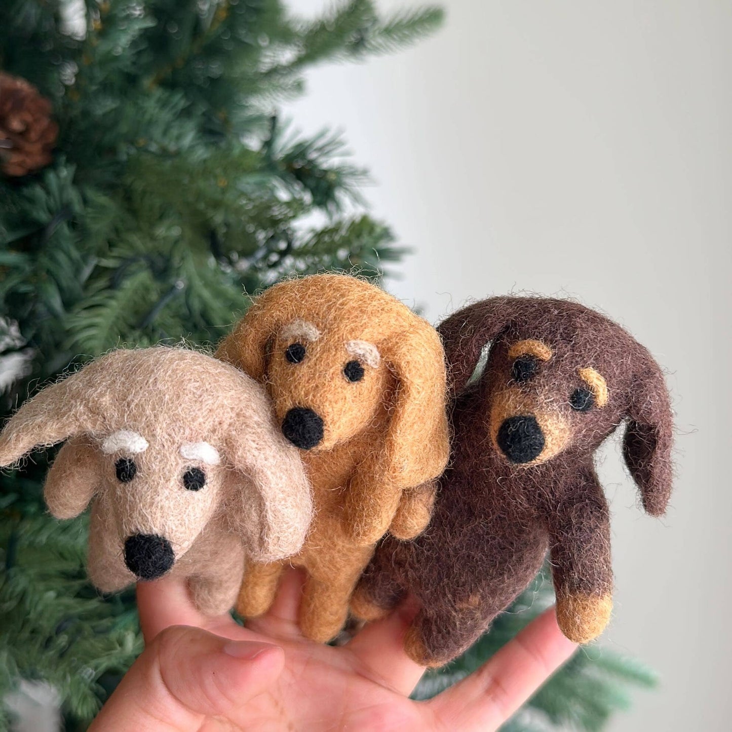 Dachshund Dog Finger Puppet - Set of 6